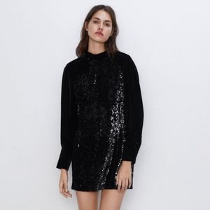 Zara velvet and sequin dress